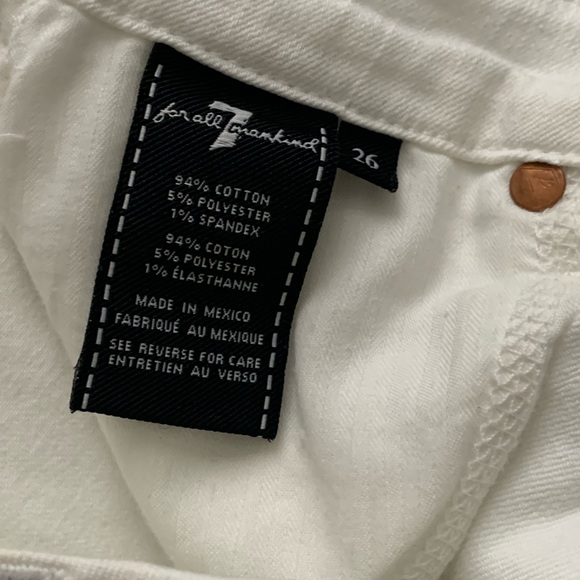 7 for all Mankind White Skinny Jeans. - Picture 6 of 6